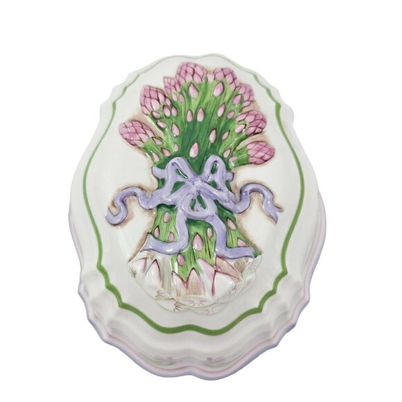 VINTAGE Le Cordon Bleu The Franklin Mint ASPARAGUS and RASPBERRY Gelatin Mold - Picture 5 of 16